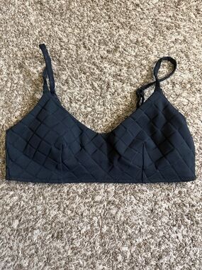 lululemon athletica Black Quilted Bralette/swim top
